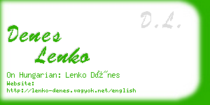 denes lenko business card